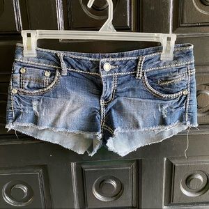 Almost Famous Distressed Denim Shorts
